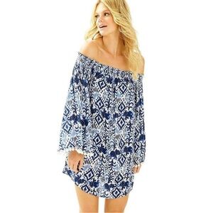 M NWOT Lilly Pulitzer Swim Nita Off-the-Shoulder Coverup Dress